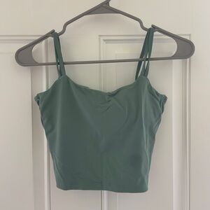 Twist back cropped tank top womens small